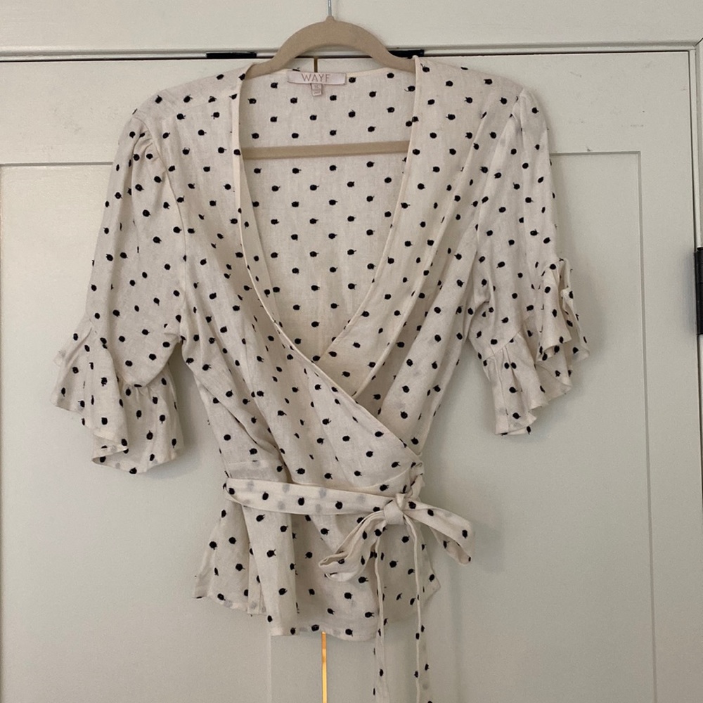 WAYF Wrap linen top size XL